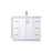 Elegant Lighting Hayes 42"L Single Vanity Sink, White - VF19642WH