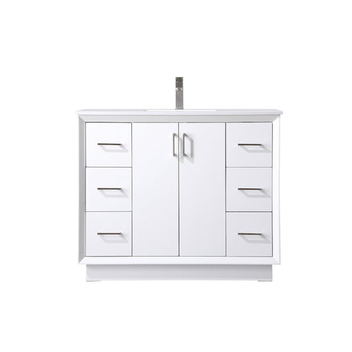 Elegant Lighting Hayes 42"L Single Vanity Sink, White - VF19642WH