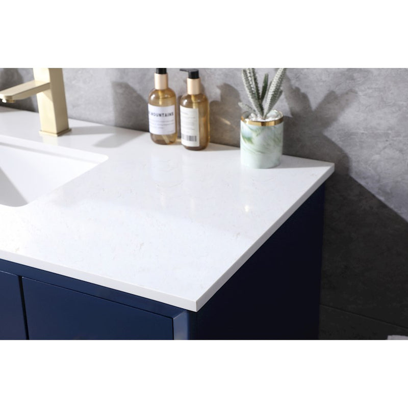 Elegant Lighting Hayes 48"L Single Vanity Sink, Blue