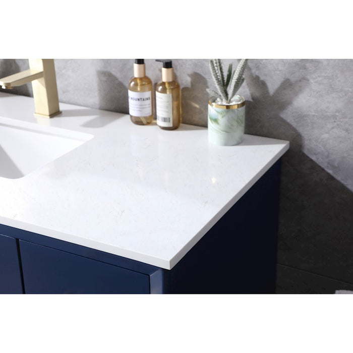 Elegant Lighting Hayes 48"L Single Vanity Sink, Blue
