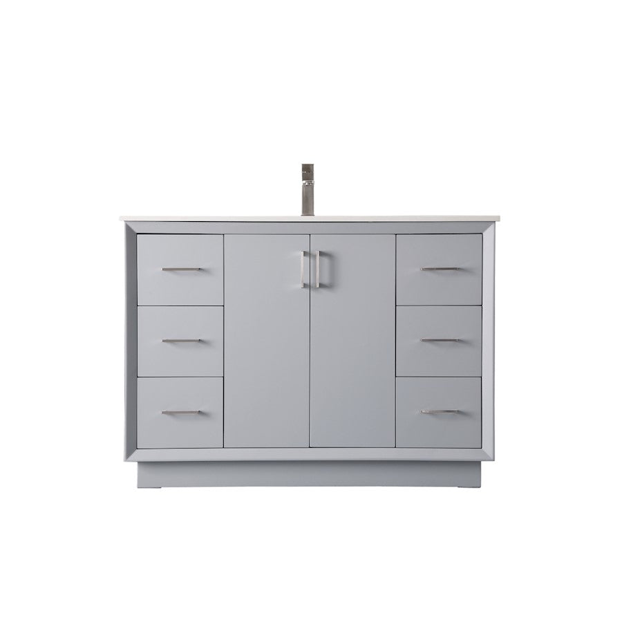 Elegant Lighting Hayes 48"L Single Vanity Sink, Grey - VF19648GR