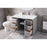 Elegant Lighting Hayes 48"L Single Vanity Sink, Grey
