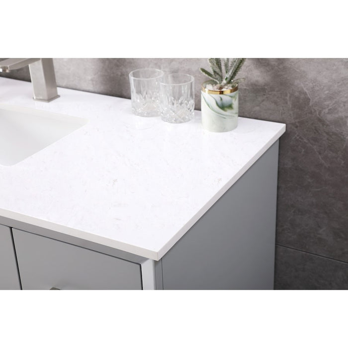 Elegant Lighting Hayes 48"L Single Vanity Sink, Grey