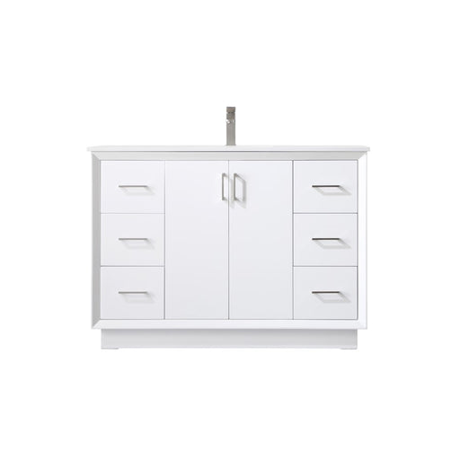 Elegant Lighting Hayes 48"L Single Vanity Sink, White - VF19648WH