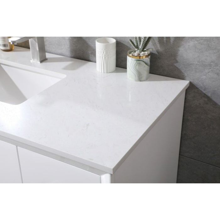Elegant Lighting Hayes 48"L Single Vanity Sink, White