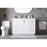 Elegant Lighting Hayes 48"L Single Vanity Sink, White