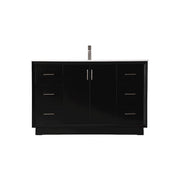 Elegant Lighting Hayes 54"L Single Vanity Sink, Black - VF19654BK