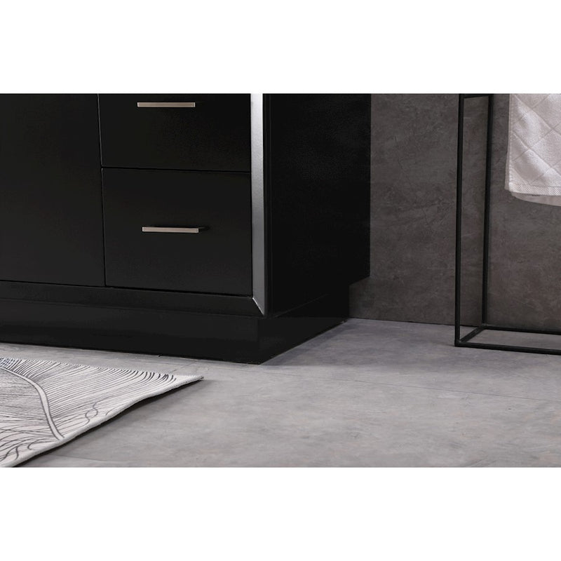 Elegant Lighting Hayes 54"L Single Vanity Sink, Black
