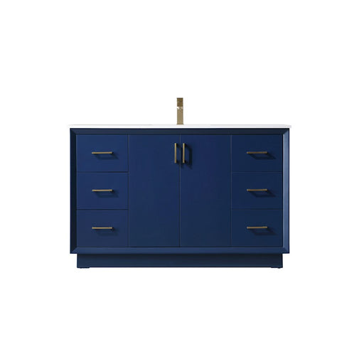 Elegant Lighting Hayes 54"L Single Vanity Sink, Blue - VF19654BL