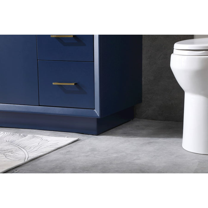 Elegant Lighting Hayes 54"L Single Vanity Sink, Blue