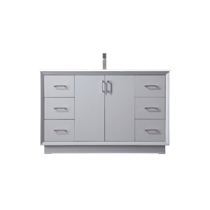 Elegant Lighting Hayes 54"L Single Vanity Sink, Grey - VF19654GR
