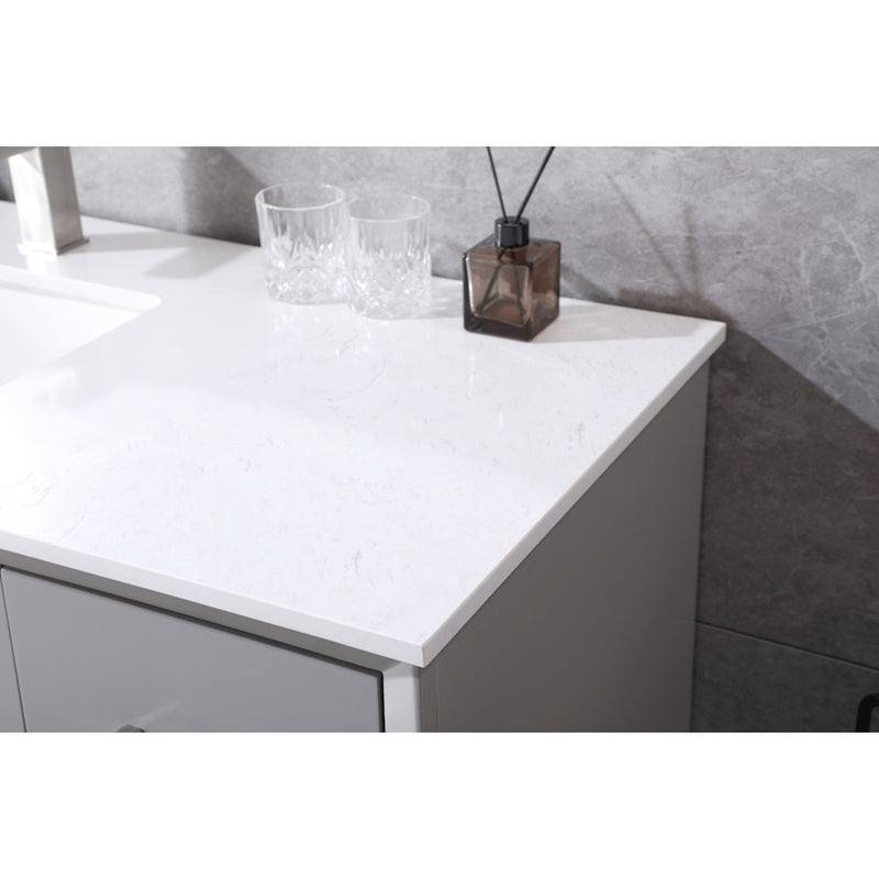 Elegant Lighting Hayes 54"L Single Vanity Sink, Grey
