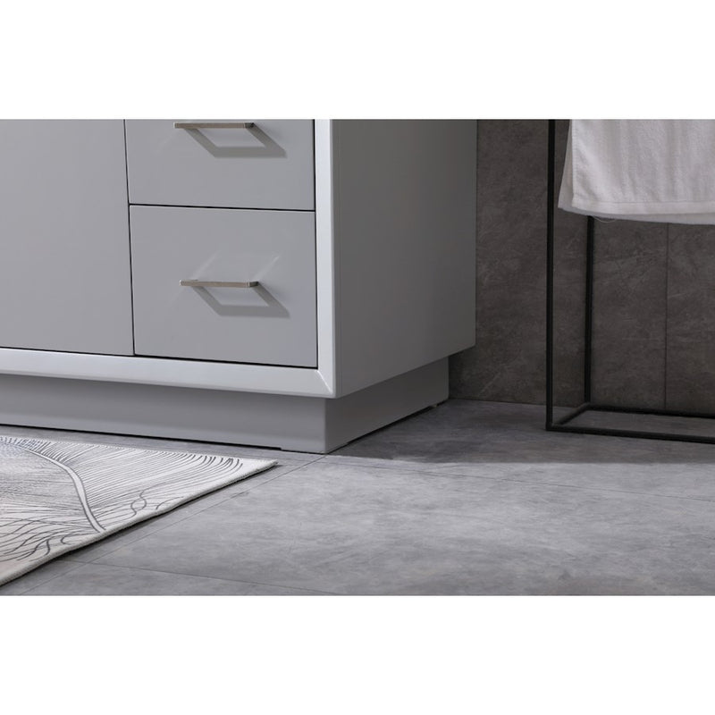 Elegant Lighting Hayes 54"L Single Vanity Sink, Grey