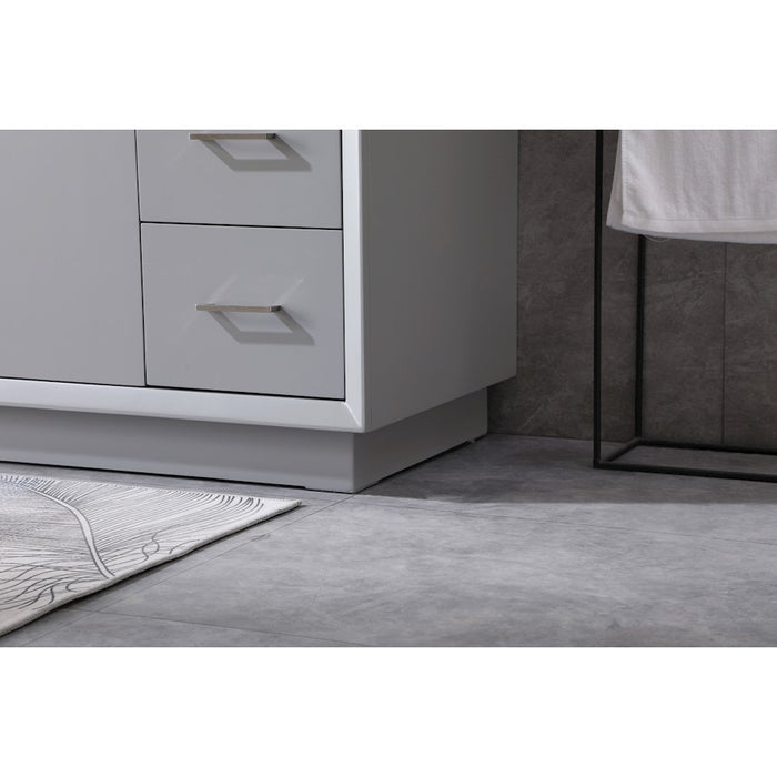 Elegant Lighting Hayes 54"L Single Vanity Sink, Grey