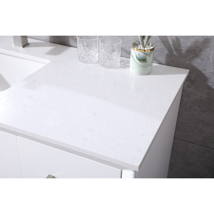 Elegant Lighting Hayes 54"L Single Vanity Sink, White