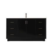 Elegant Lighting Hayes 60"L Single Vanity Sink, Black - VF19660BK