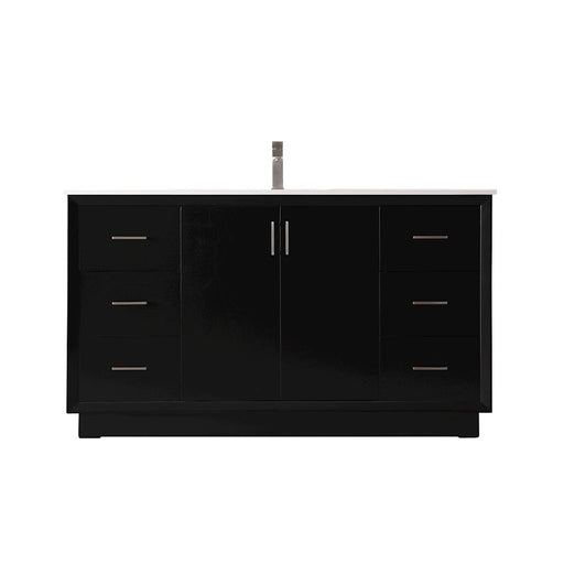 Elegant Lighting Hayes 60"L Single Vanity Sink, Black - VF19660BK