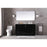 Elegant Lighting Hayes 60"L Single Vanity Sink, Black