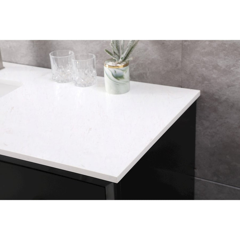 Elegant Lighting Hayes 60"L Single Vanity Sink, Black