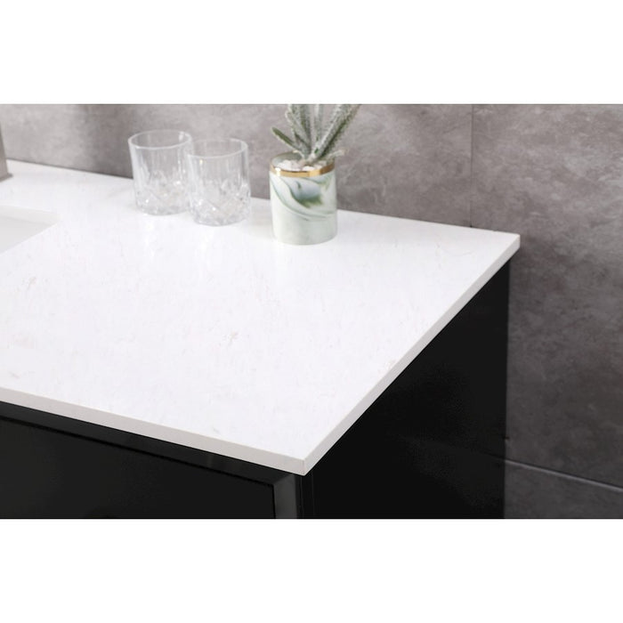 Elegant Lighting Hayes 60"L Single Vanity Sink, Black