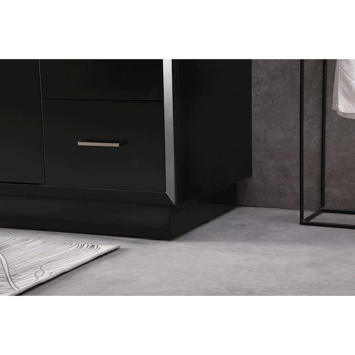 Elegant Lighting Hayes 60"L Single Vanity Sink, Black