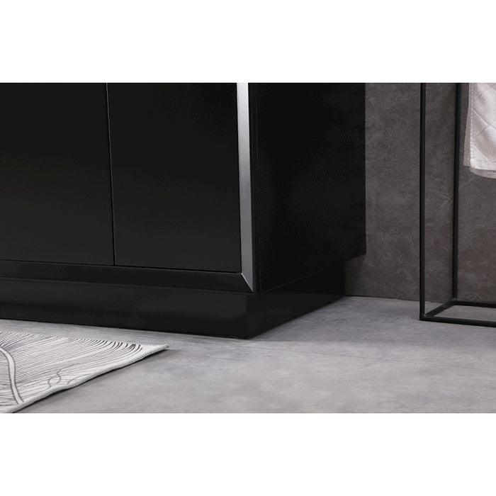 Elegant Lighting Hayes 60"L Double Vanity Sink, Black