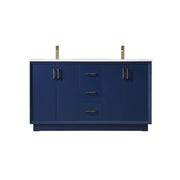 Elegant Lighting Hayes 60"L Double Vanity Sink, Blue - VF19660DBL