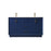 Elegant Lighting Hayes 60"L Double Vanity Sink, Blue - VF19660DBL