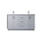 Elegant Lighting Hayes 60"L Double Vanity Sink, Grey - VF19660DGR