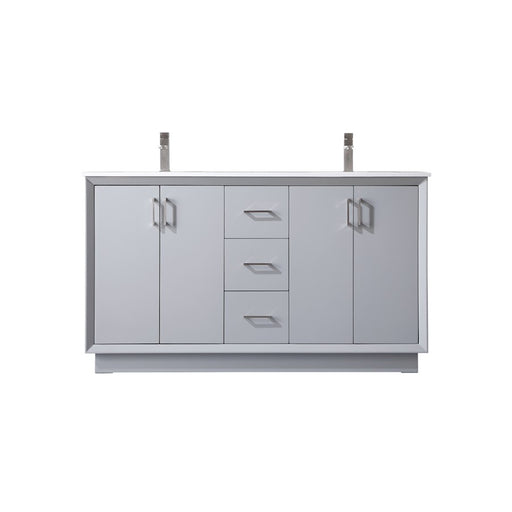 Elegant Lighting Hayes 60"L Double Vanity Sink, Grey - VF19660DGR