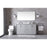 Elegant Lighting Hayes 60"L Double Vanity Sink, Grey