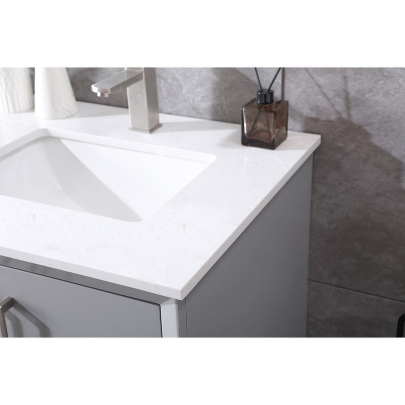 Elegant Lighting Hayes 60"L Double Vanity Sink, Grey