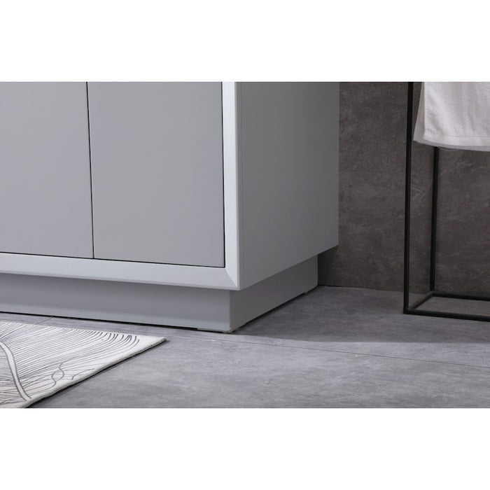 Elegant Lighting Hayes 60"L Double Vanity Sink, Grey