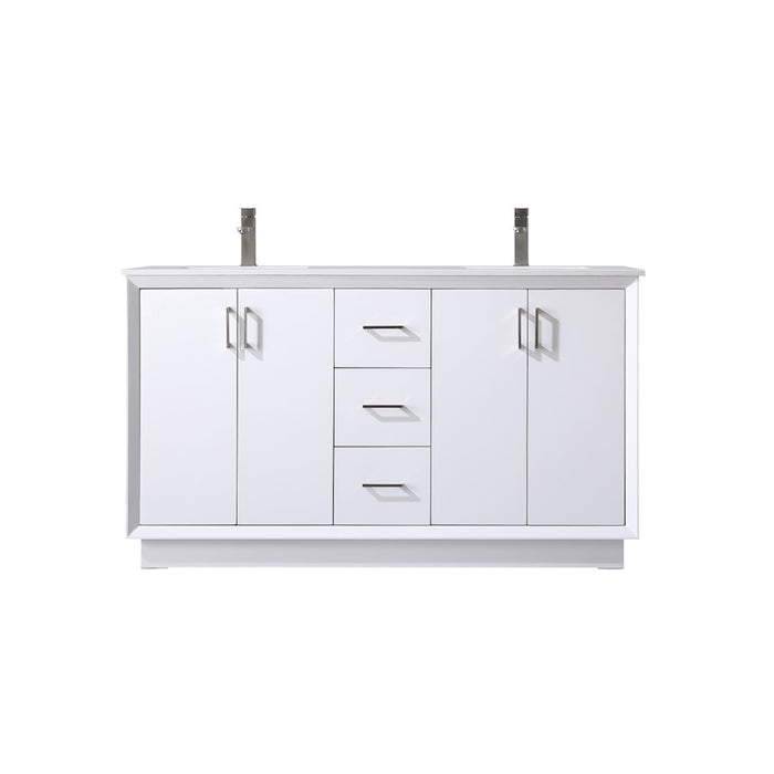 Elegant Lighting Hayes 60"L Double Vanity Sink, White - VF19660DWH