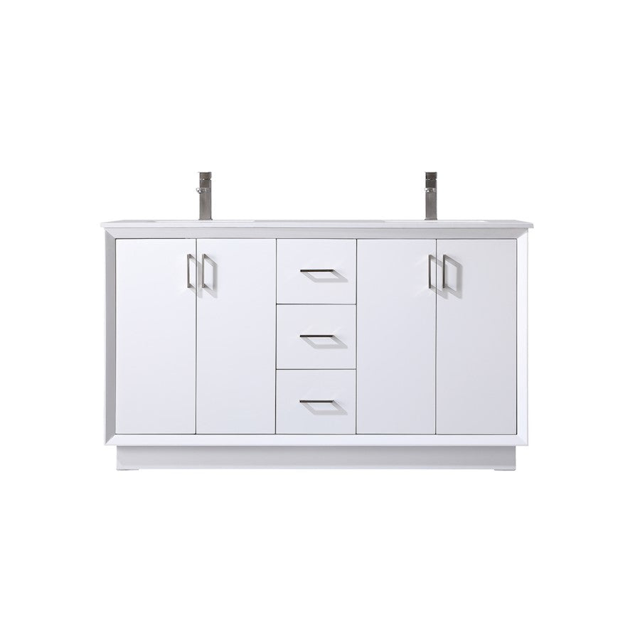 Elegant Lighting Hayes 60"L Double Vanity Sink, White - VF19660DWH