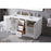 Elegant Lighting Hayes 60"L Double Vanity Sink, White
