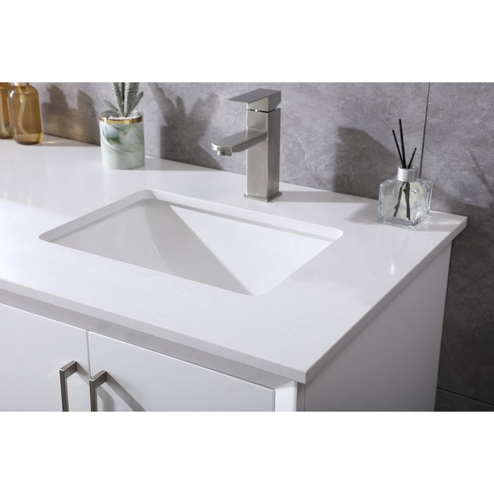 Elegant Lighting Hayes 60"L Double Vanity Sink, White
