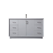 Elegant Lighting Hayes 60"L Single Vanity Sink, Grey - VF19660GR