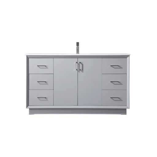 Elegant Lighting Hayes 60"L Single Vanity Sink, Grey - VF19660GR