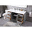 Elegant Lighting Hayes 60"L Single Vanity Sink, Grey