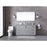Elegant Lighting Hayes 60"L Single Vanity Sink, Grey