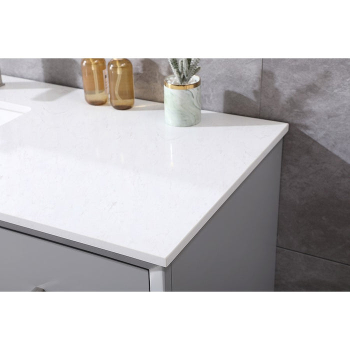 Elegant Lighting Hayes 60"L Single Vanity Sink, Grey