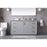 Elegant Lighting Hayes 60"L Single Vanity Sink, Grey