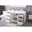 Elegant Lighting Hayes 60"L Single Vanity Sink, White