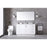 Elegant Lighting Hayes 60"L Single Vanity Sink, White