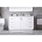 Elegant Lighting Hayes 60"L Single Vanity Sink, White