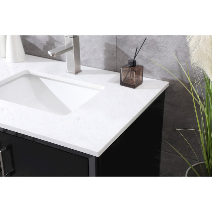 Elegant Lighting Hayes 72"L Double Vanity Sink, Black