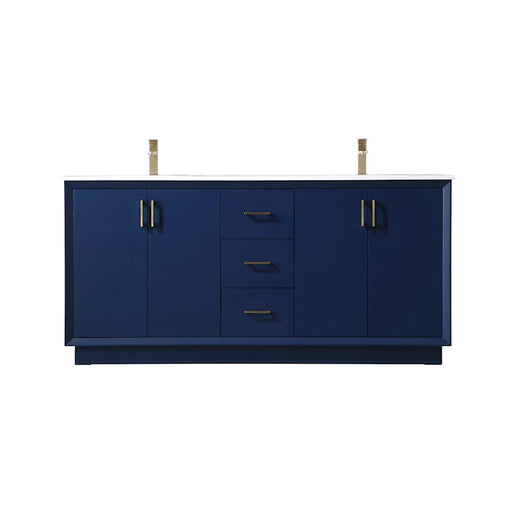 Elegant Lighting Hayes 72"L Double Vanity Sink, Blue - VF19672DBL