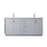 Elegant Lighting Hayes 72"L Double Vanity Sink, Grey - VF19672DGR