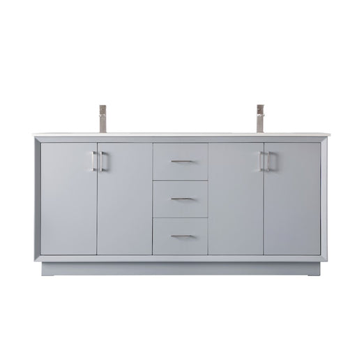 Elegant Lighting Hayes 72"L Double Vanity Sink, Grey - VF19672DGR